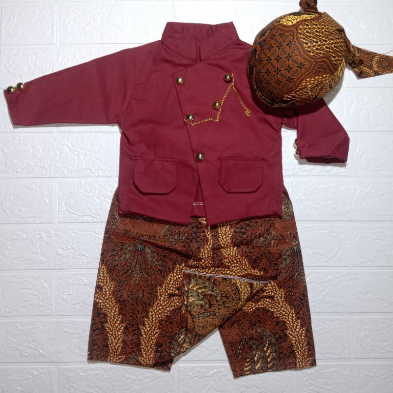 FREE BLANGKON☑️DIJAMIN REALPICT☑️beskap anak laki laki dan beskap bayi cowok murah lucu beskap bayi 