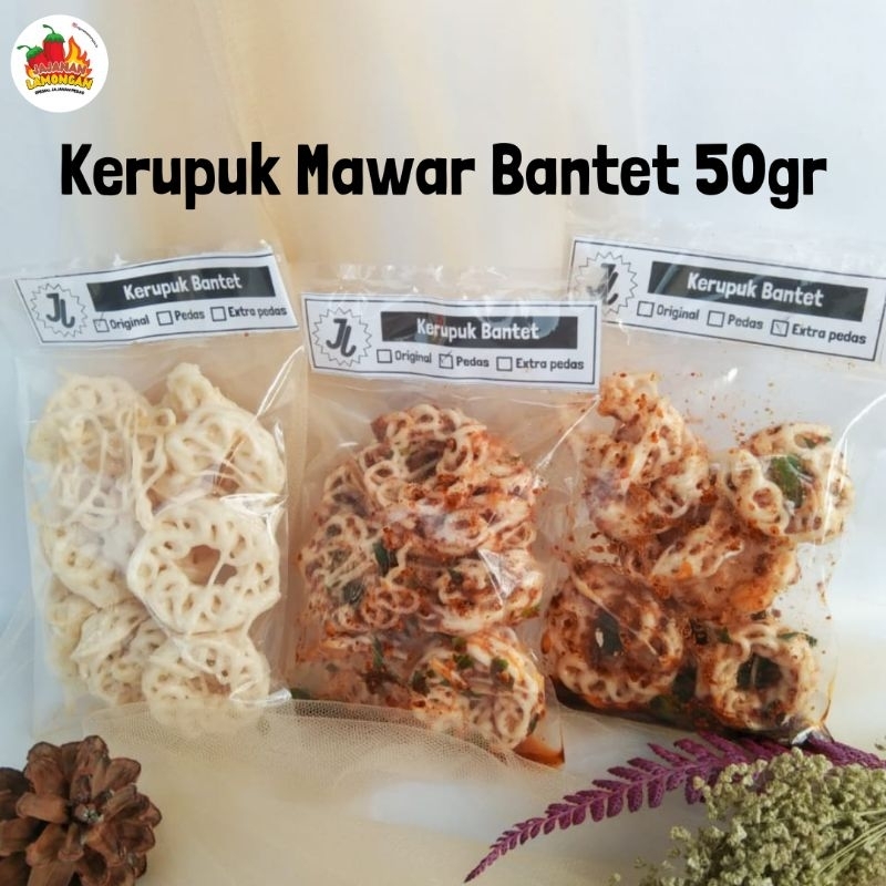 

[TERMURAH] KERUPUK MAWAR BANTET DAUN JERUK 50GR