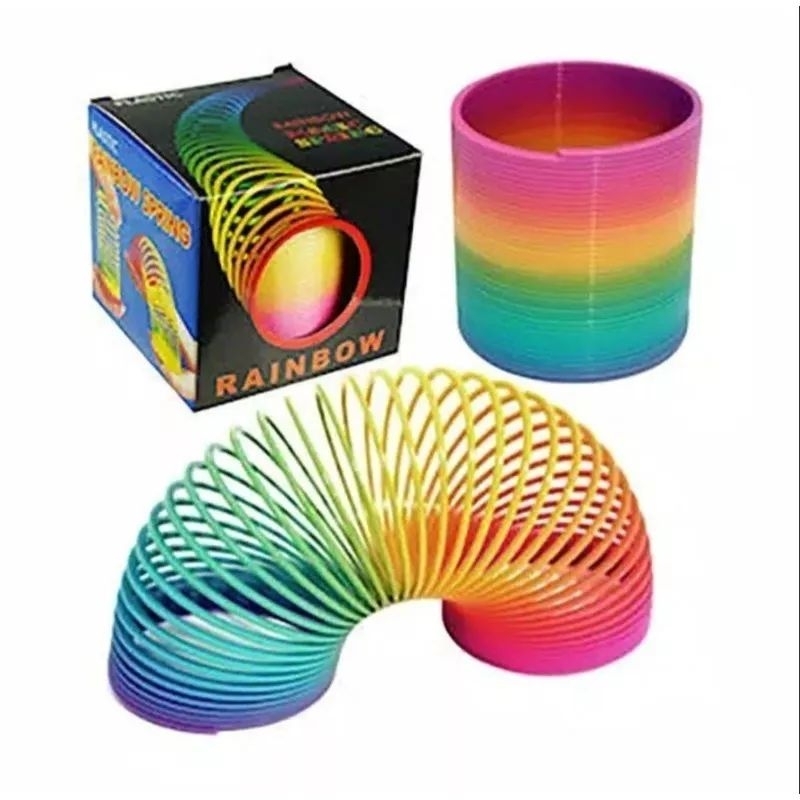 Mainan Rainbow Magic Spring Mainan Rainbow Ring Spiral Magic Spring
