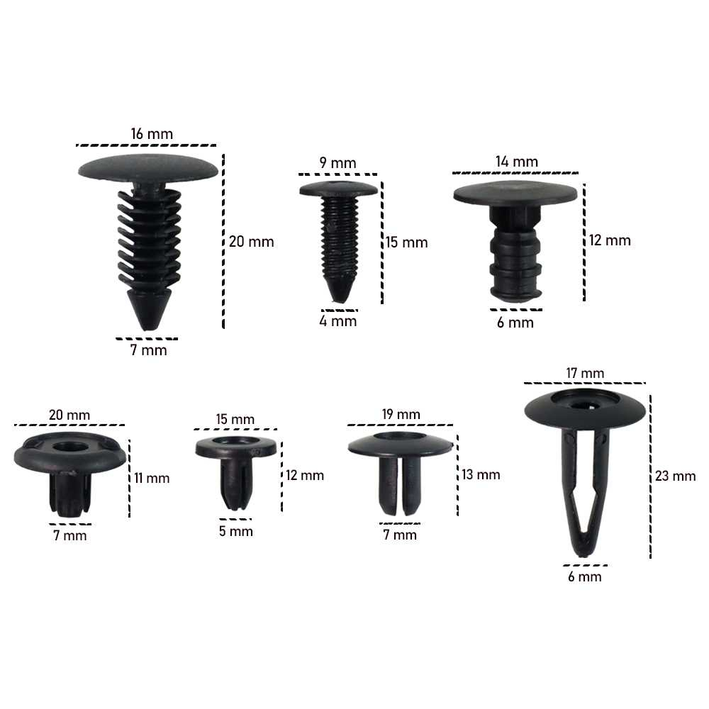 Universal Baut Rivet Mobil Klip Clip Kancing Clip Doortrim Bumper Dashboard Klip Fastener Panel Pintu Fender Bumper Set Kancing Klip Cilip Baut Rivet Mobil Universal Clips 200