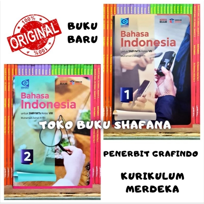 Buku Bahasa Indonesia SMP Kelas 7 8 / 1 2 Grafindo Kurikulum Merdeka Original