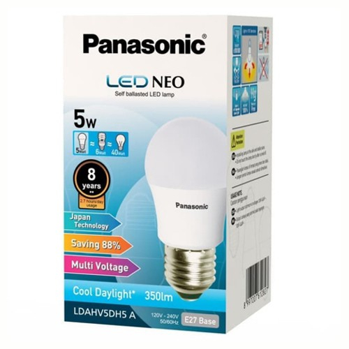 LAMPU LED PANASONIC NEO 5W 5 Watt 6500K | Warna Cahaya PUTIH  | GARANSI 2 TAHUN
