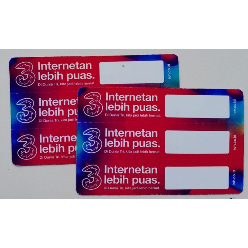 Voucher Kuota Tri Happy 3gb 3hari