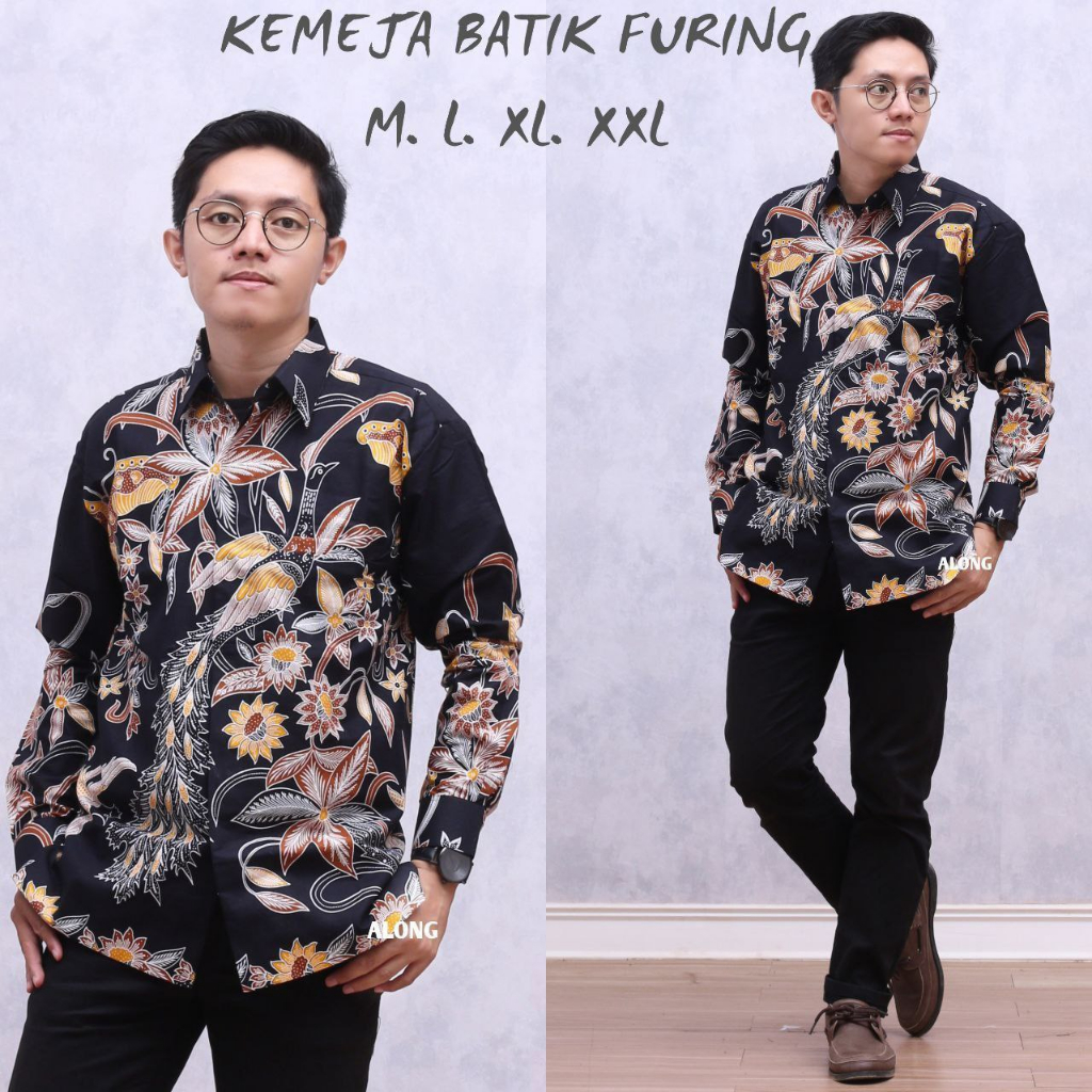 Kemeja batik Pria Lengan Panjang unggul jaya Furing katun primis