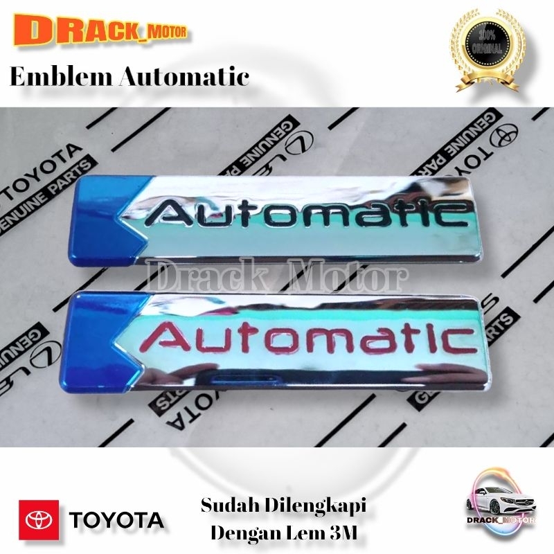 Emblem Tulisan Automatic Chrome Original Bagasi Belakang Toyota Avanza Xenia Rush Terios // Emblem A