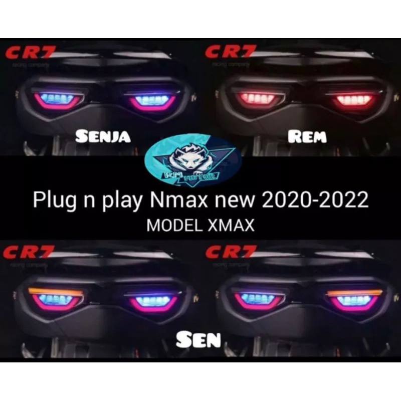 Lampu stop nmax new 2020 cr7 Stoplamp nmax new 2020 2021 2022 plus sen 3 in 1 new model xmax