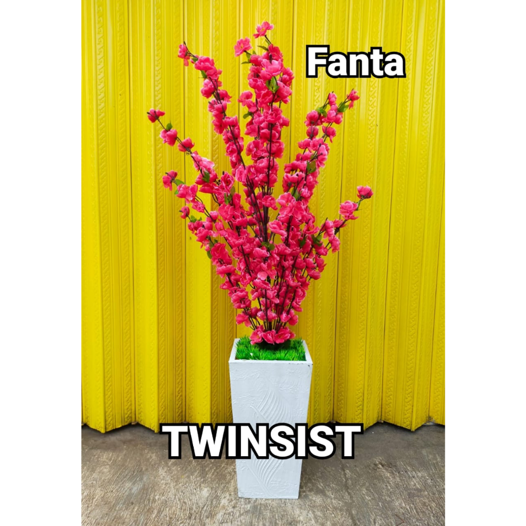 TERMURAH Pohon Sakura Imlek Meihua Blossom Plastik Artificial Palsu Tinggi 120 cm / Bunga Sakura Pla