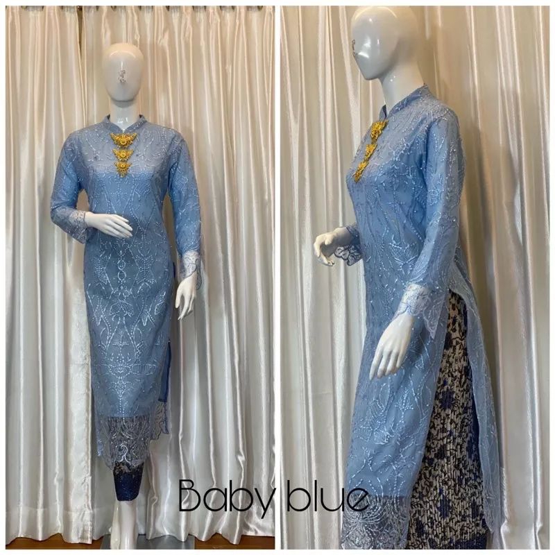 ORIGINAL KEBAYA TUNIK VETNAM BAHAN TILLE BORDIR TERLARIS//SETELAN KEBAYA MODERN//SERAGAMAN//KONDANGAN