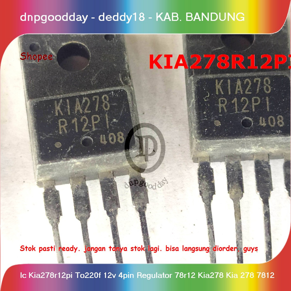 Ic Kia278r12pi To220f 12v 4pin Regulator 78r12 Kia278 Kia 278 7812