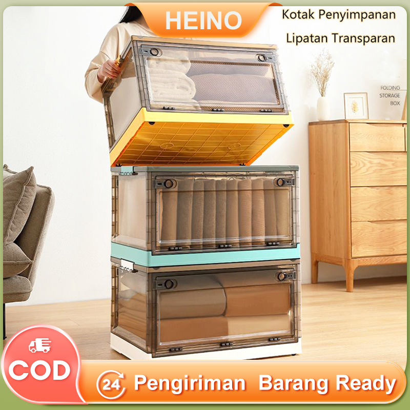 HEINO Foldable Storage Box Kotak Penyimpanan Pakaian Penyimpanan Box Baju Kotak lipat Mainan Baju Anak Organizer kotak penyimpanan lemari pakaian kaus kaki pakaian dalam Container Box[garansi lima tahun]