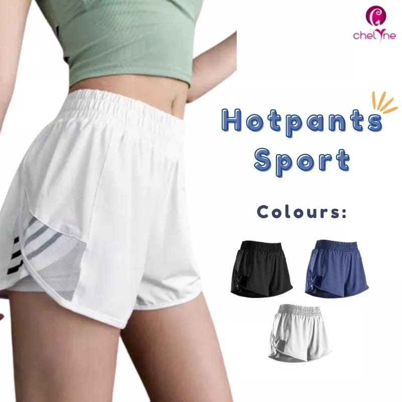 Celana Hotpants Chelyne Sport TT705 Shortpants Celana Pendek Olahraga - Double Layer
