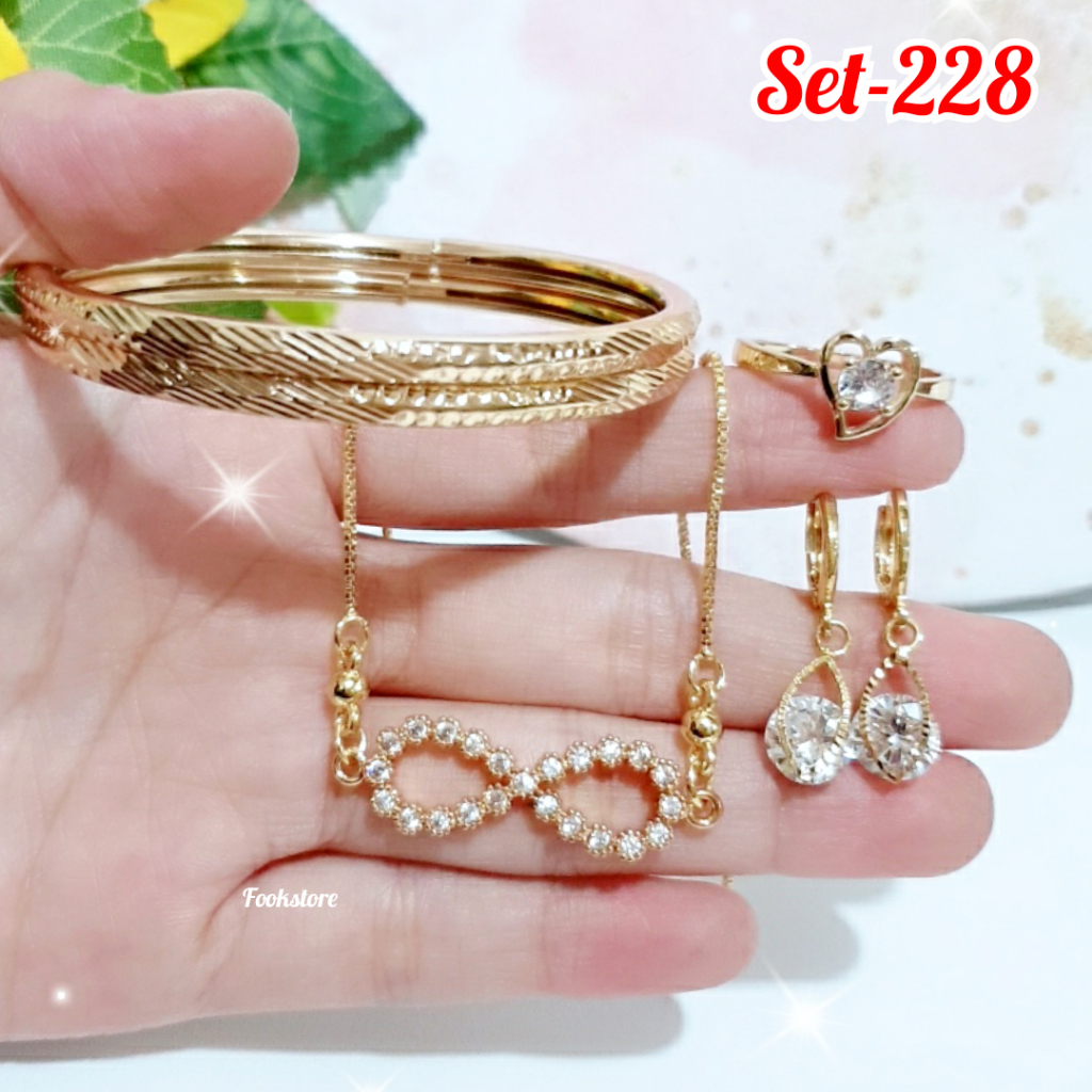 SET PERHIASAN GELANG KERONCONG DEWASA FASHION WANITA/SET-134