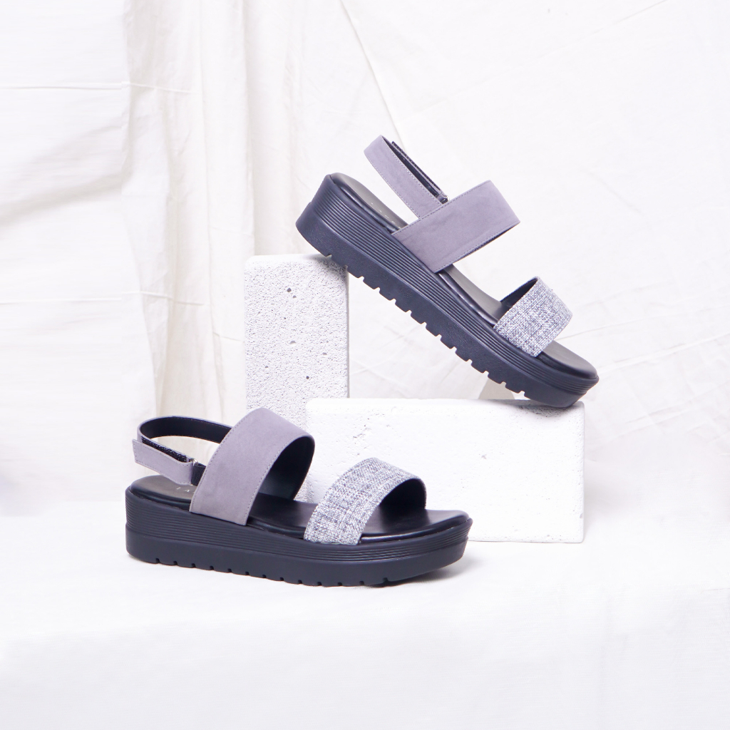 Adarastore - Lapepa GHEA Sandal Wedges Tali Casual Sendal Hak Wanita Kekinian