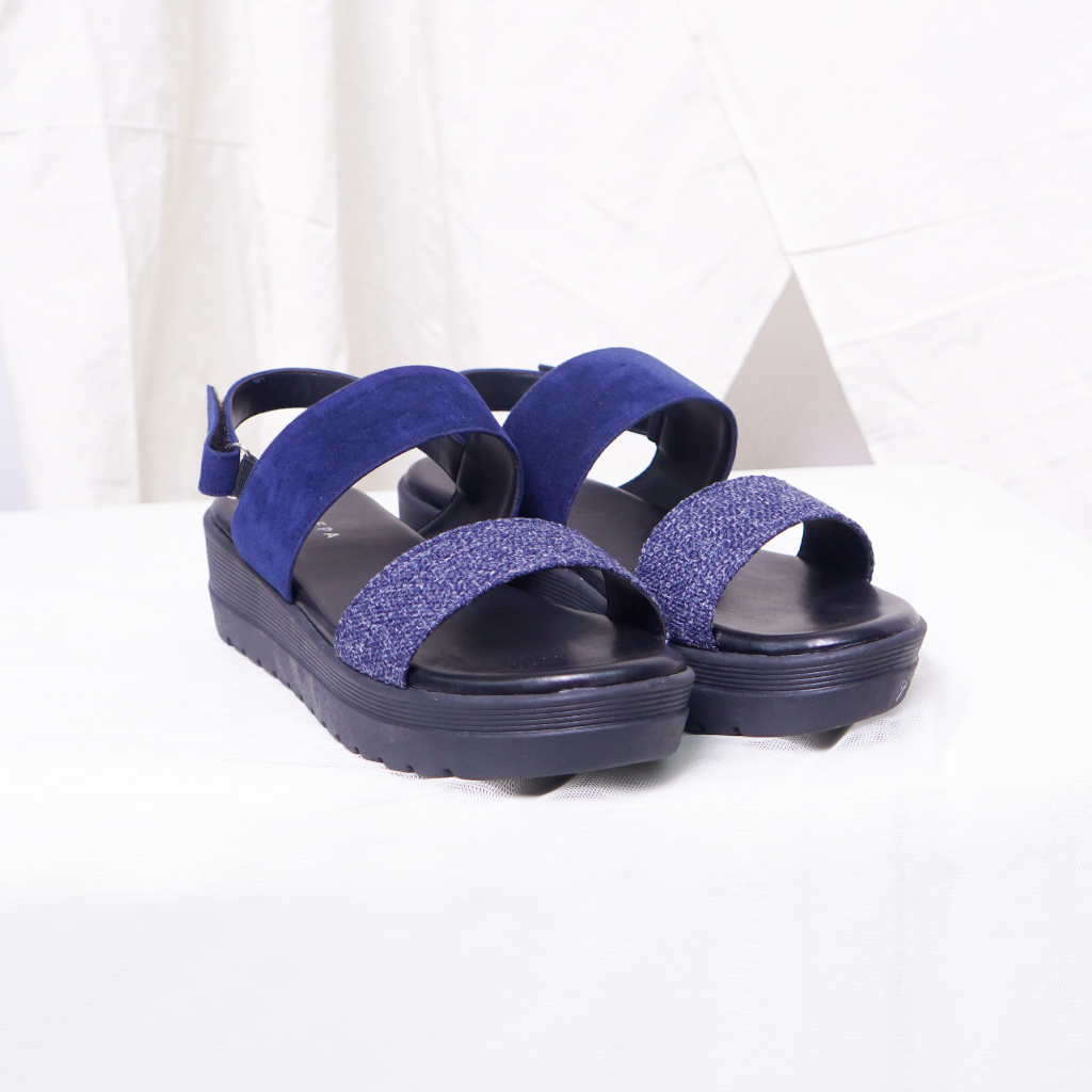 Adarastore - Lapepa GHEA Sandal Wedges Tali Casual Sendal Hak Wanita Kekinian