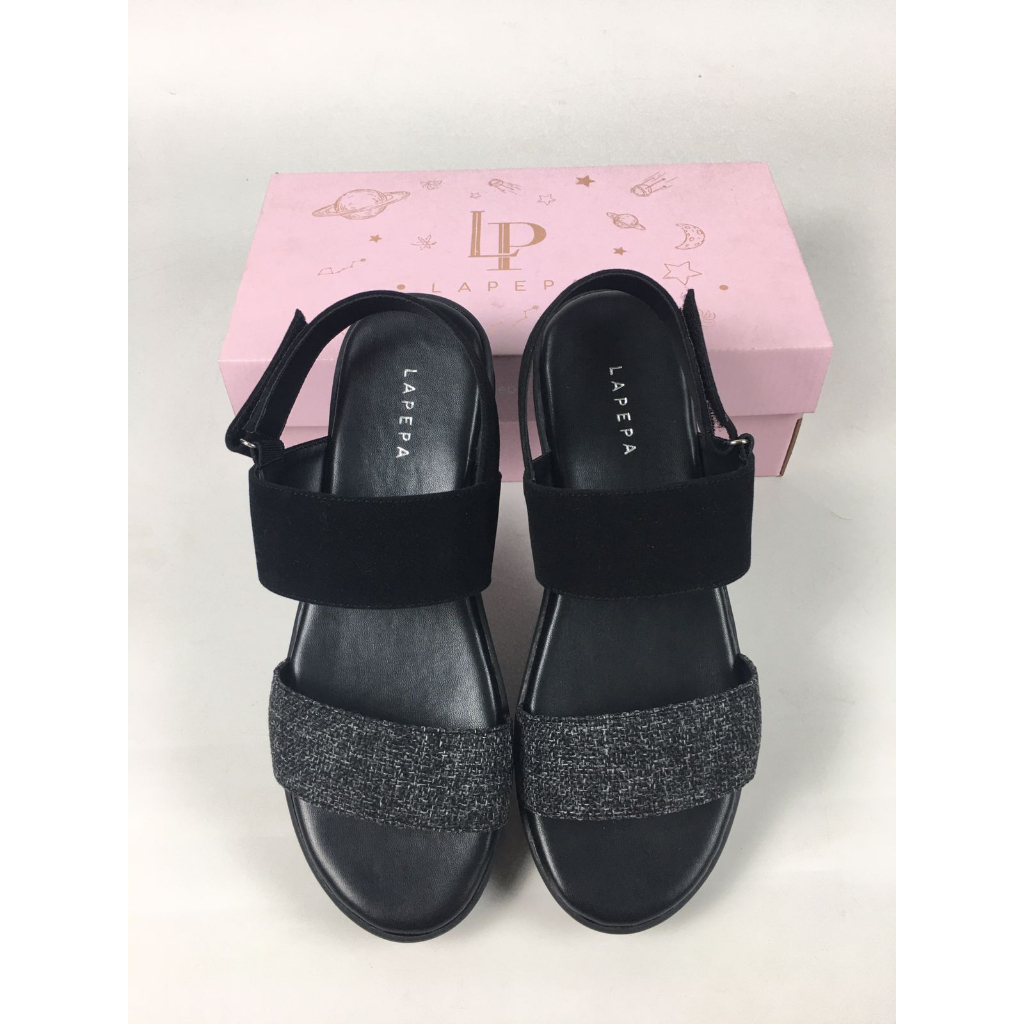 Adarastore - Lapepa GHEA Sandal Wedges Tali Casual Sendal Hak Wanita Kekinian