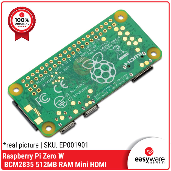 Raspberry Pi Zero W BCM2835 1 GHz 512MB RAM Mini HDMI