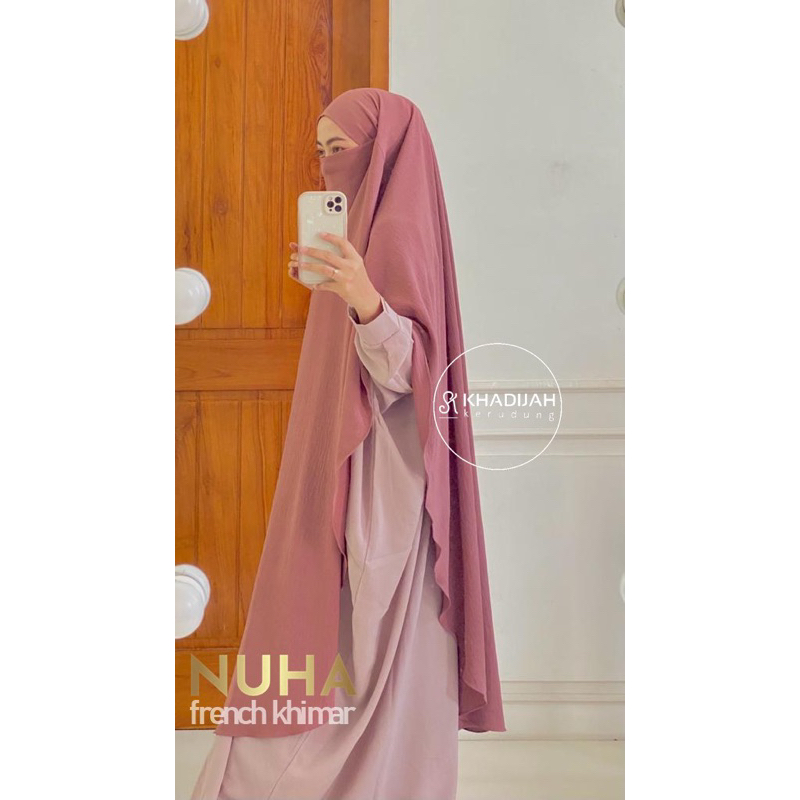 Nuha French khimar crinkle airflow_Khimar crinkle airflow jumbo