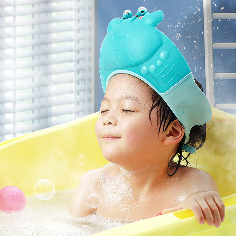 Premium Topi Keramas Anak Bayi Shower Caps Bahan TPE + PP / Topi Mandi Bayi / Topi Pelindung Mata Bayi Saat Keramas Mandi