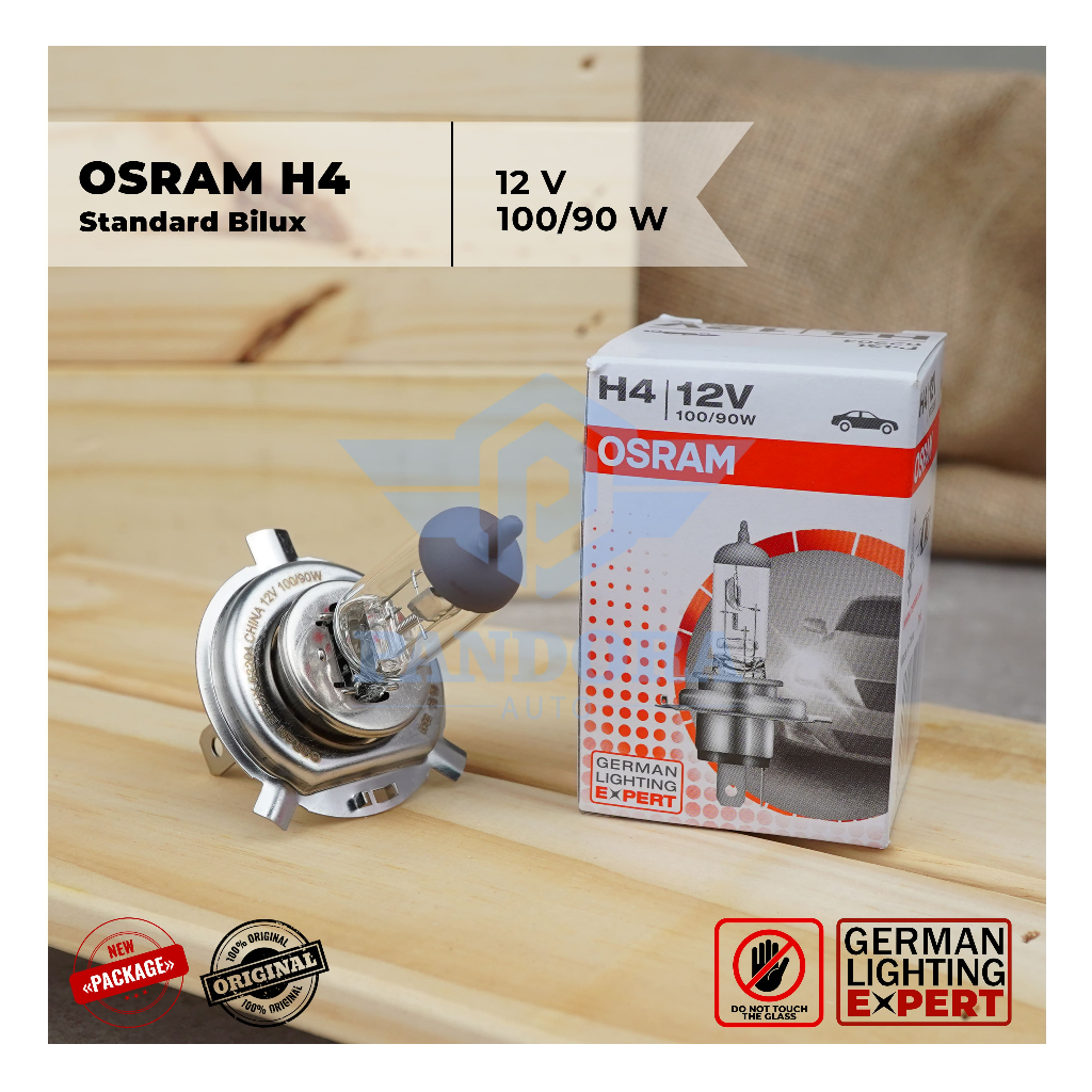 BOHLAM LAMPU HALOGEN HEADLAMP OSRAM H4 100/90W 12V WARM WHITE ORIGINAL