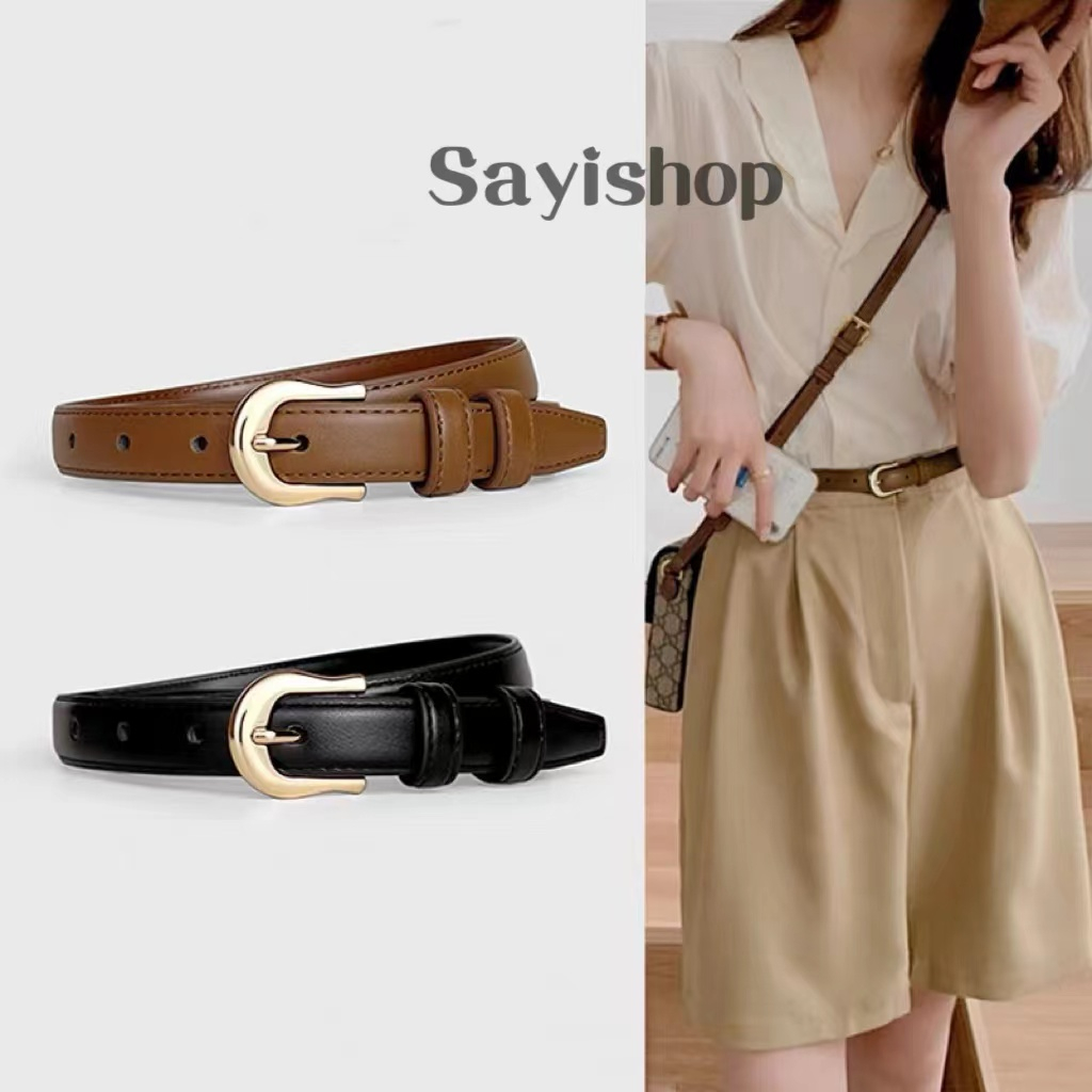 Sayishop Kulit ASli Gesper Wanita Tali pinggang Wanita Ikat pinggang V-57
