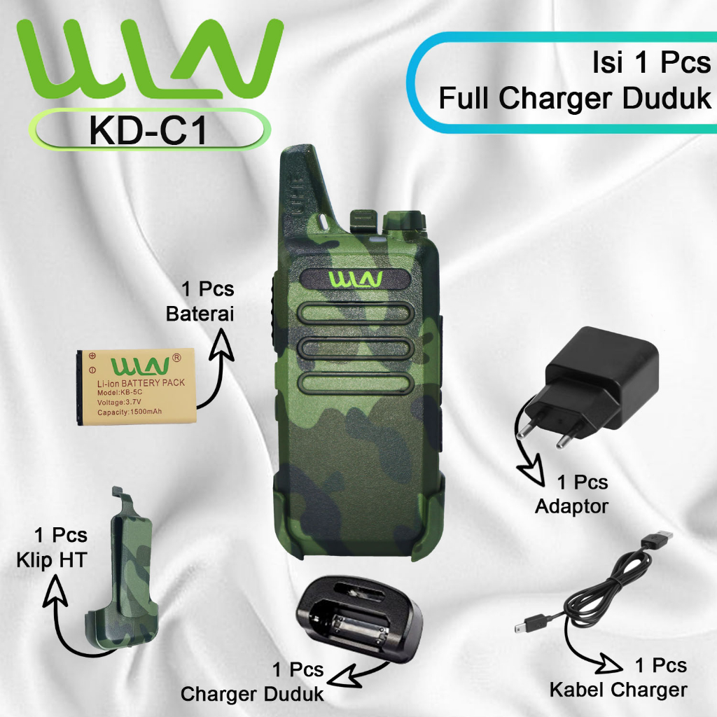 HT WLN KD-C1 VARIASI LORENG (ARMY,ABU,HIJAU,COKLAT,PUTIH) - ISI 1 PCS