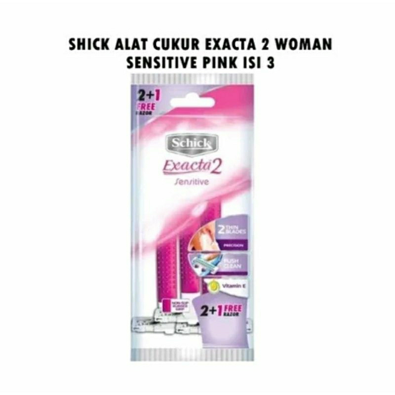 Schick Exacta Sensitive 2 For Woman - Pisau Cukur Cewek