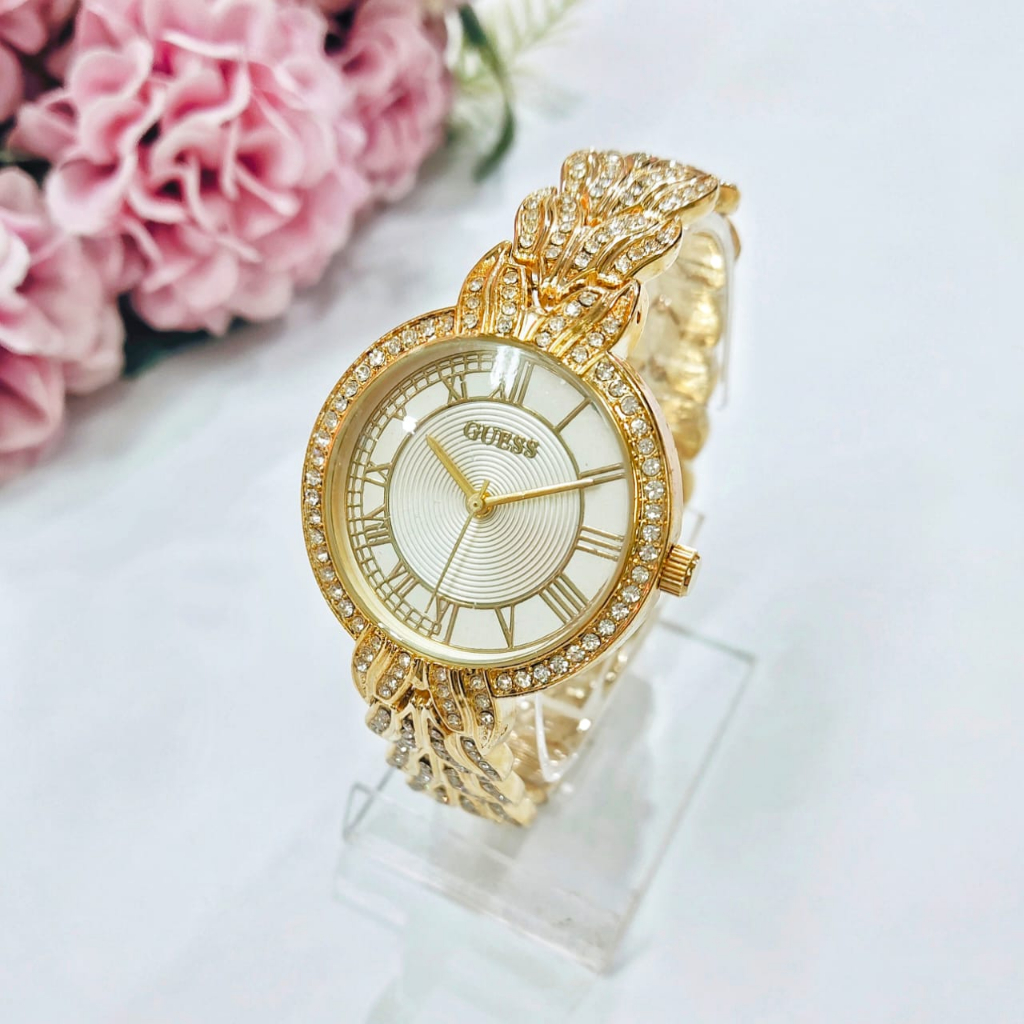 Jam Tangan Guess Rantai Kepang Permata