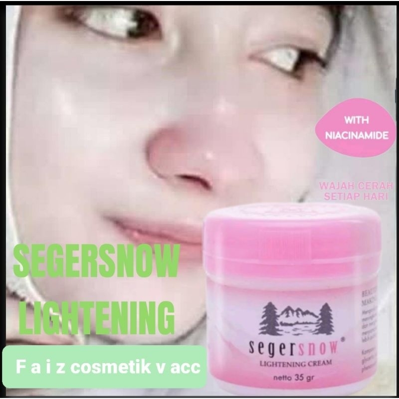 Seger Snow Lightening Cream 35gram(Pemutih &amp; Pencerah Dari Jaman Dulu)100% Original BPOM
