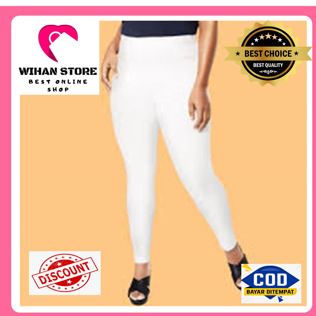 Celana Leging panjang Murah Terlaris Putih Polos wanita dewasa Celana Shot Putih Wanita Lejing wanit