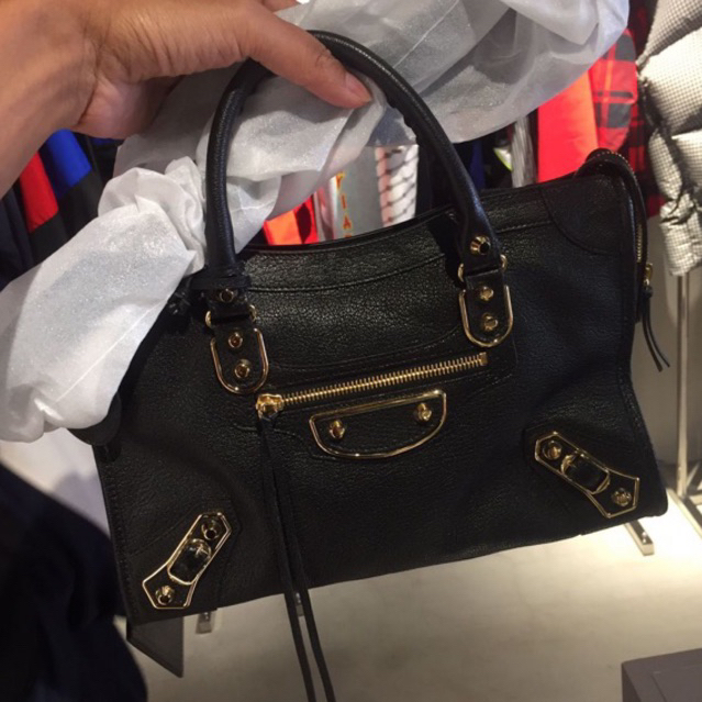 balenciaga small city edge black ghw