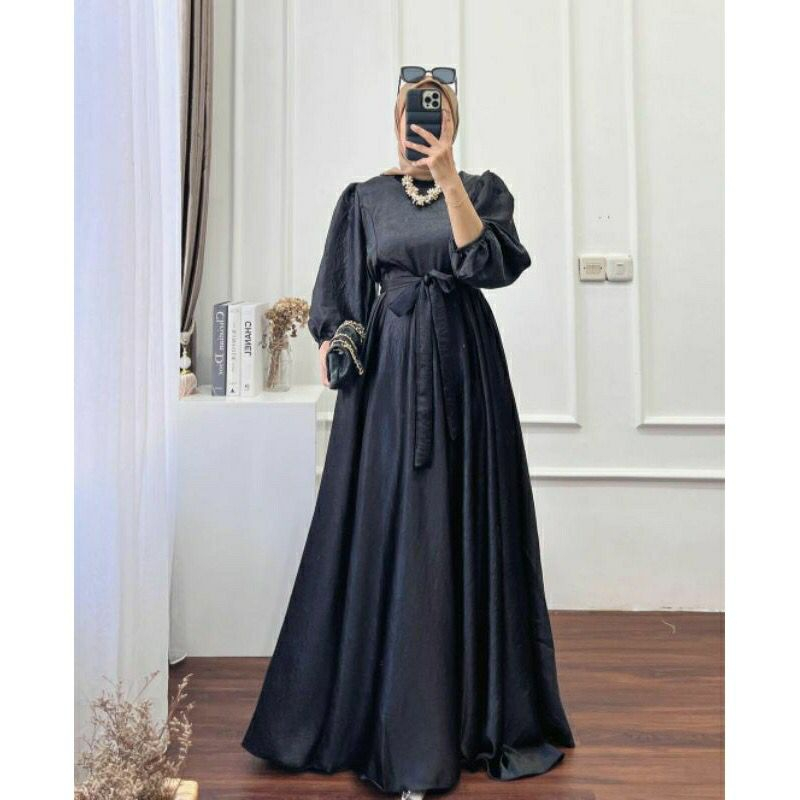 SEPHIA DRESS MAXY SANTORINI SILK - DRESS KONDANGAN WANITA TERBARU 2023 - DRESS BRIDESMAID BUSUI FRIENDLY