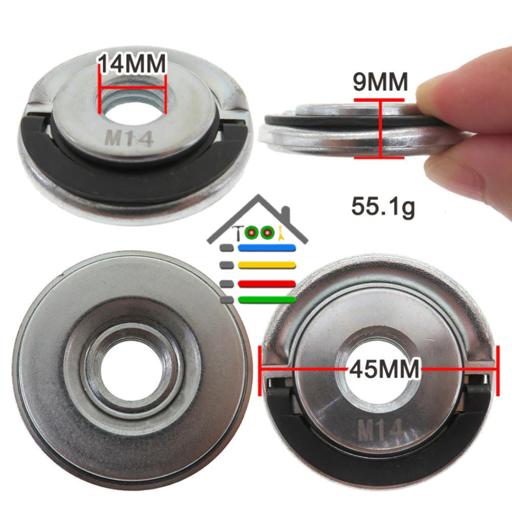 BAUT MATA GERINDA M10 &amp; M14 FLANGE SET INNER OUTER