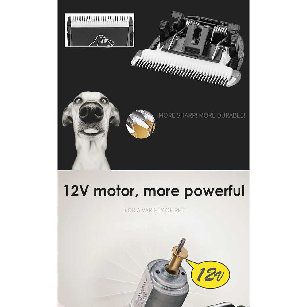 Alat Cukur Bulu Binatang Electric Pet Dog Cat Grooming Hair Clipper Pet Shaver - BaoRun PRO S1