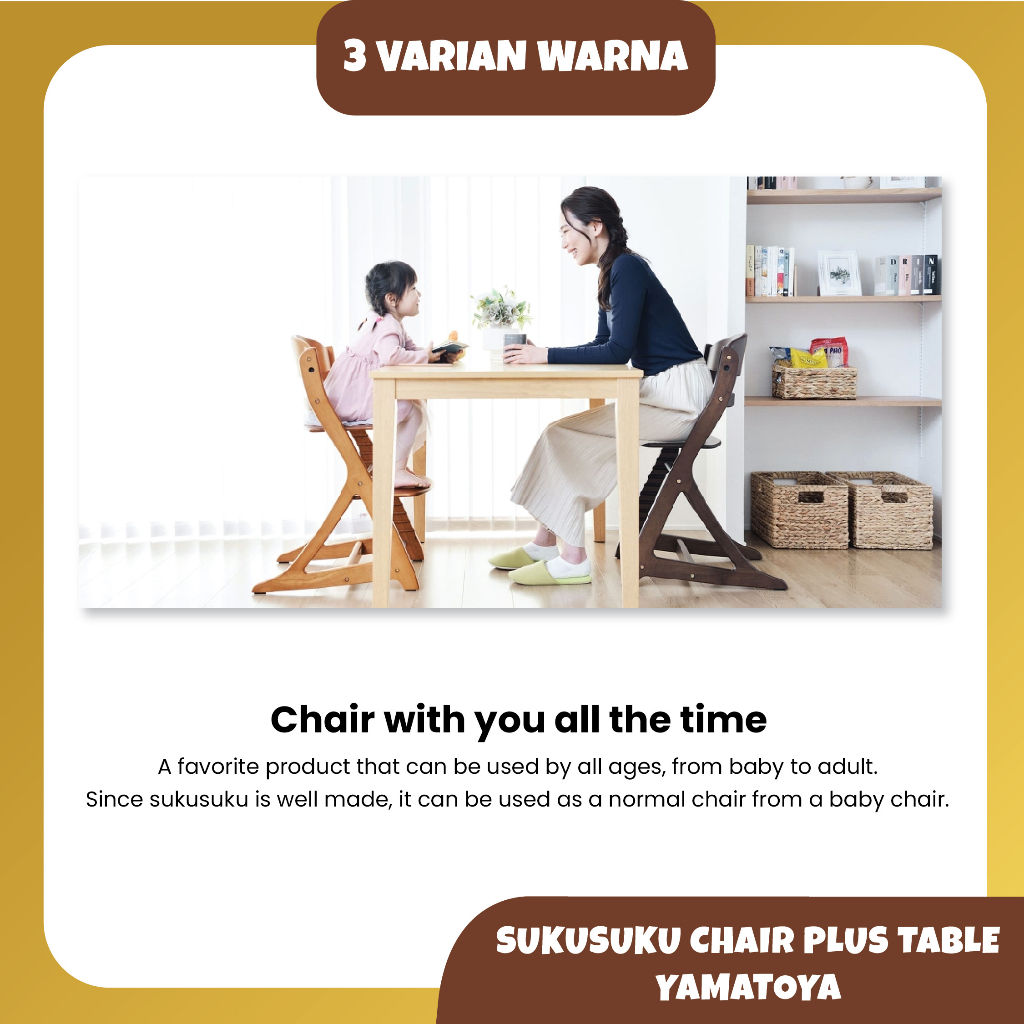 Yamatoya Sukusuku Plus Table Kursi Makan Bayi / Anak