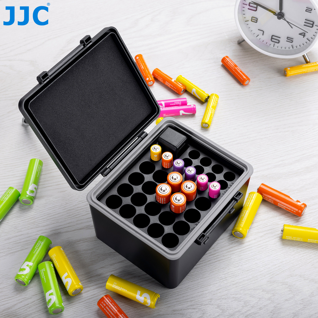 JJC Kotak Baterai 20 Slot AA 14 Slot AAA Battery Anti Static Eva Foam - JBC-34AK - Black