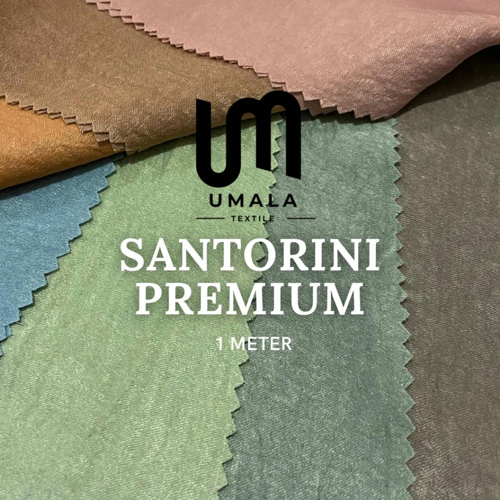 Santorini Silk 1 Meter Premium Quality - Kain Import Meteran Untuk Dress/Gaun