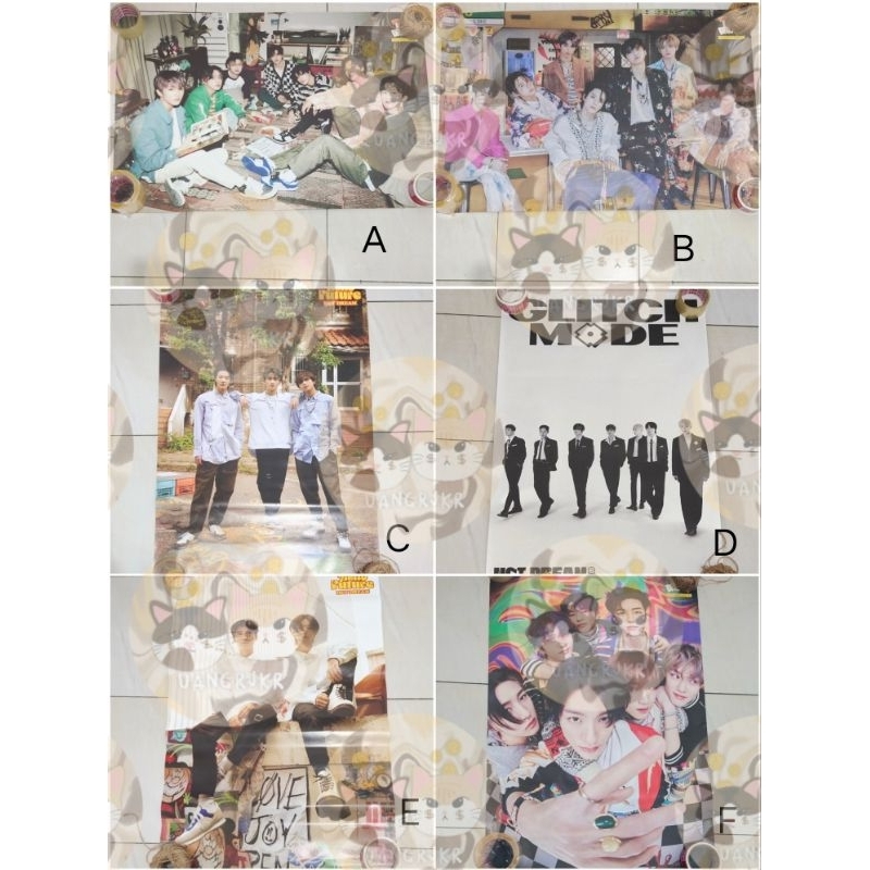 WTS ROLLED POSTER NCT DREAM HOT SAUCE HELLO FUTURE GLITCH MODE SCRATCH CRAZY BORING CHILLING MARK RE