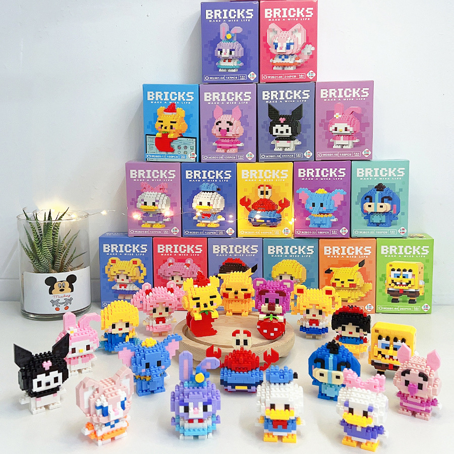 Block Toys Mainan Balok Susun Disney Nano Block  Bricks Mini