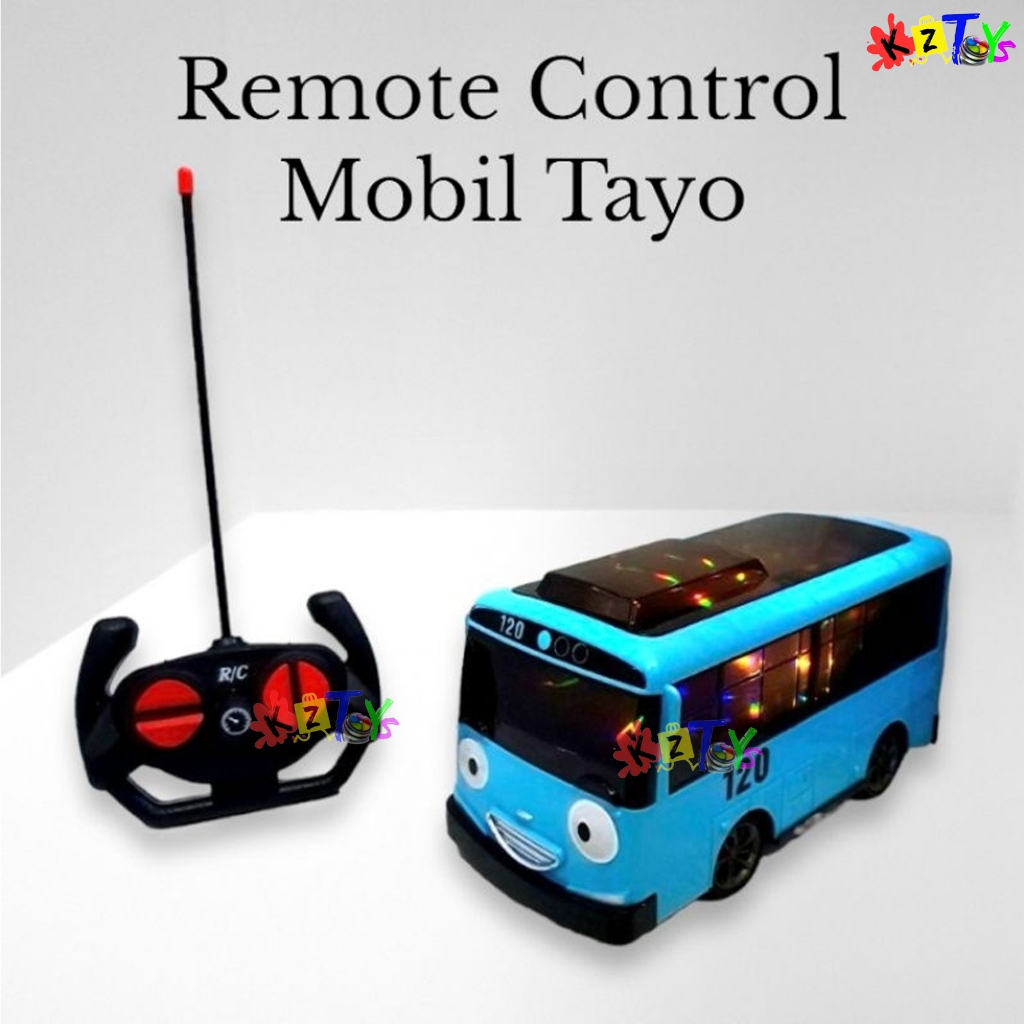 Remote Control Mobil Bus Tayo Mainan Anak Perempuan dan Laki-laki Musik Lampu