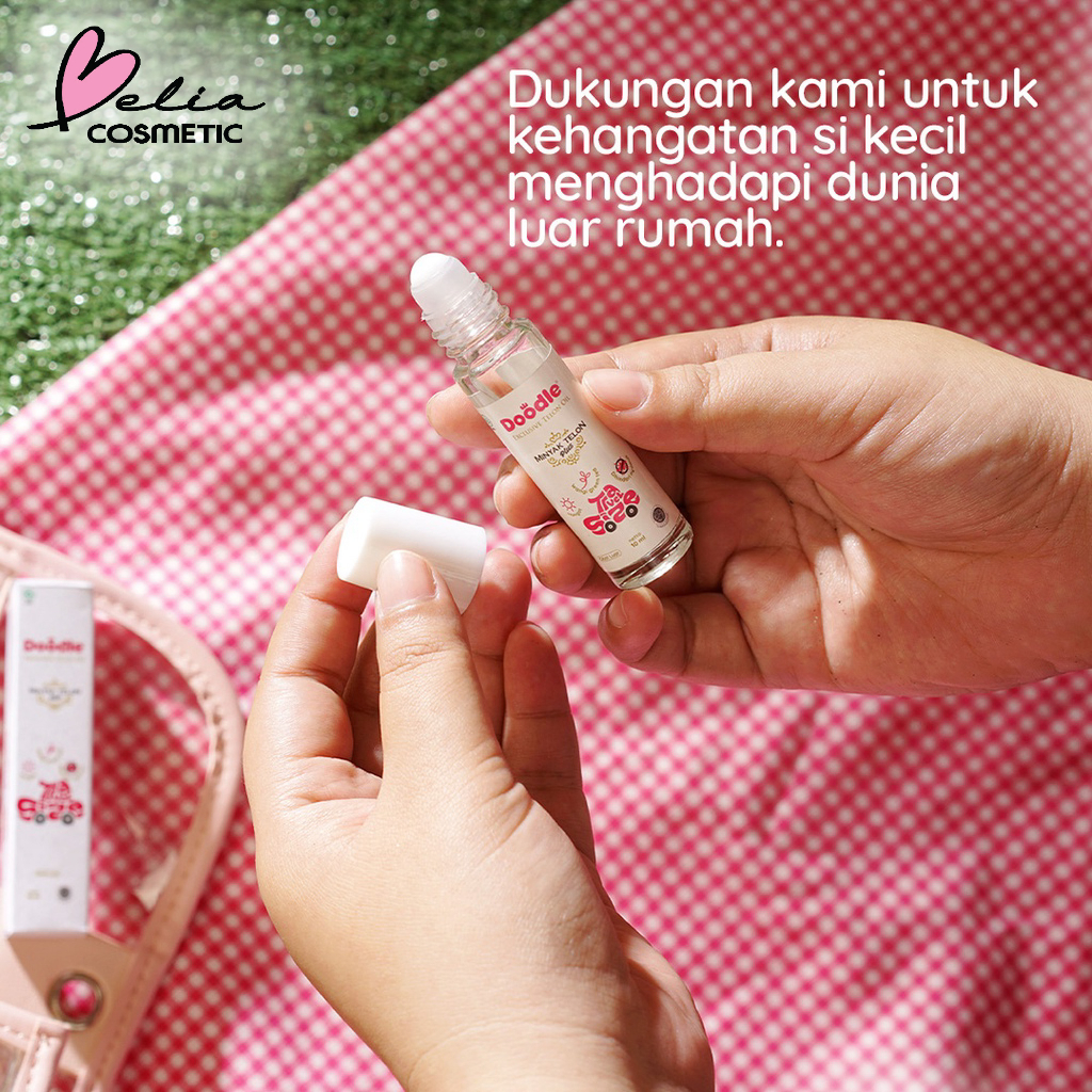 ❤ BELIA ❤ DOODLE Exclusive Minyak Telon Plus wangi Greentea 10ml | 60 ml |100ml Untuk Bayi dan Anak