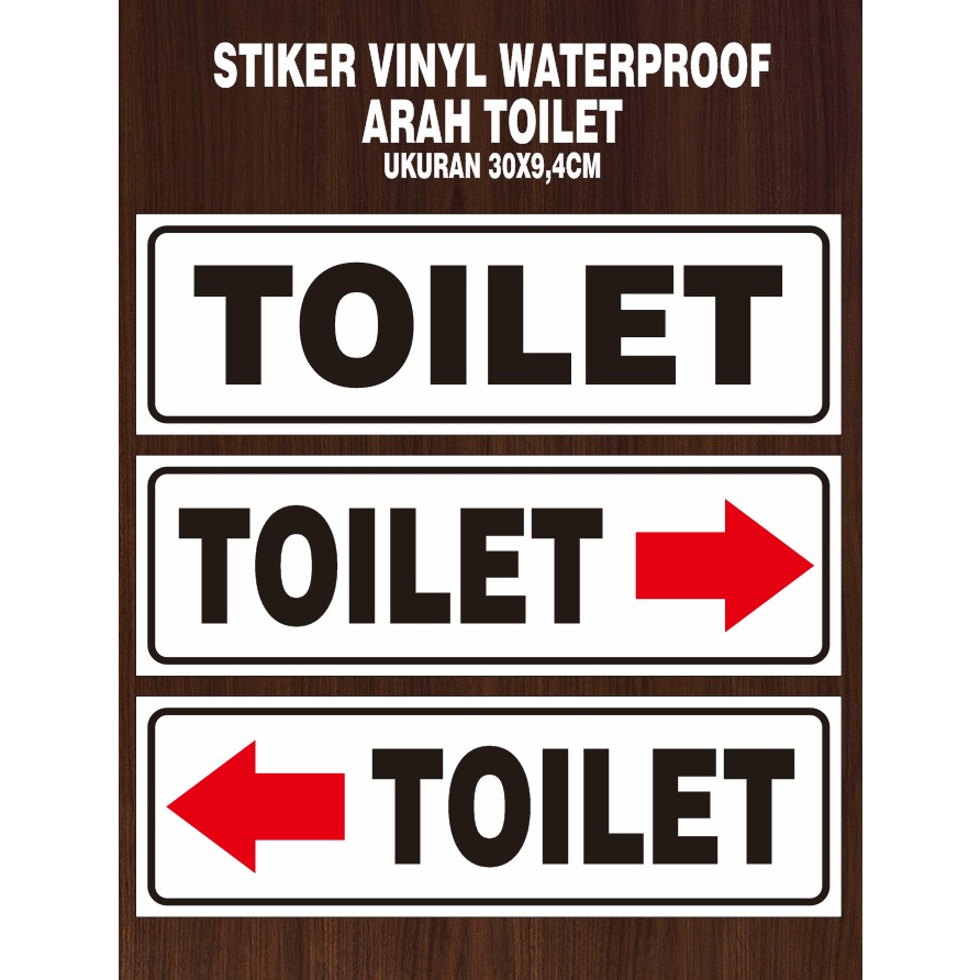 

Stiker sign toilet waterproof - stiker arah toilet - stiker tulisan toilet