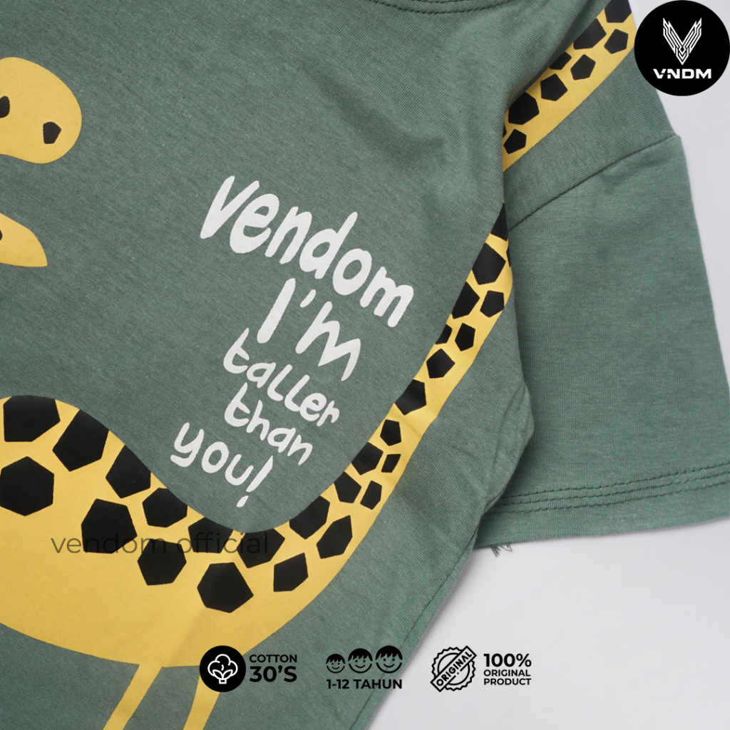 Vendom Kids Kaos Distro Anak Laki Laki &amp; Perempuan / Kaos unisex Umur 1-12 Tahun Cotton 30s Premium cotton