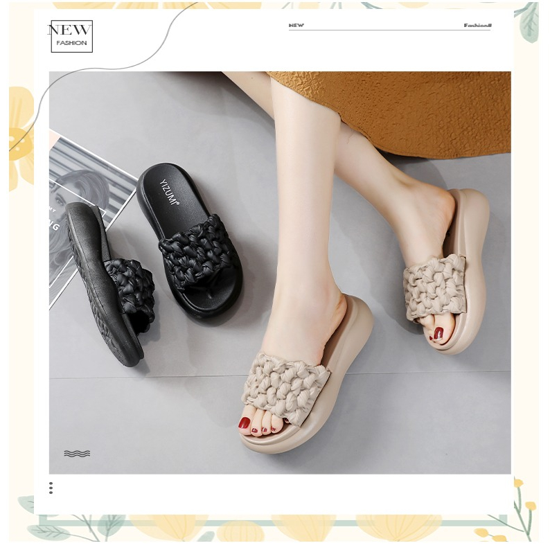 Sendal Slop Jelly Wanita Yizumi | Sandal Kepang Wanita M2338