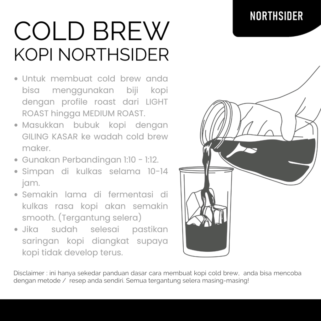 KOPI BIJI COLD BREW &amp; ESPRESSO BLEND SOUTHWEST - 200GR NORTHSIDER COFFEE