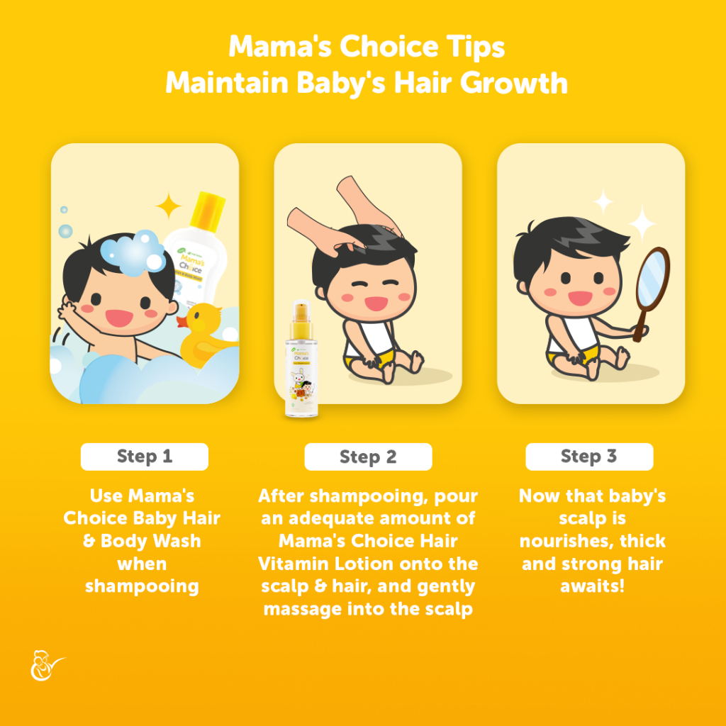 Penumbuh Rambut Bayi | Baby Hair Vitamin Lotion Mama's Choice - minyak vitamin rambut bayi dan anak