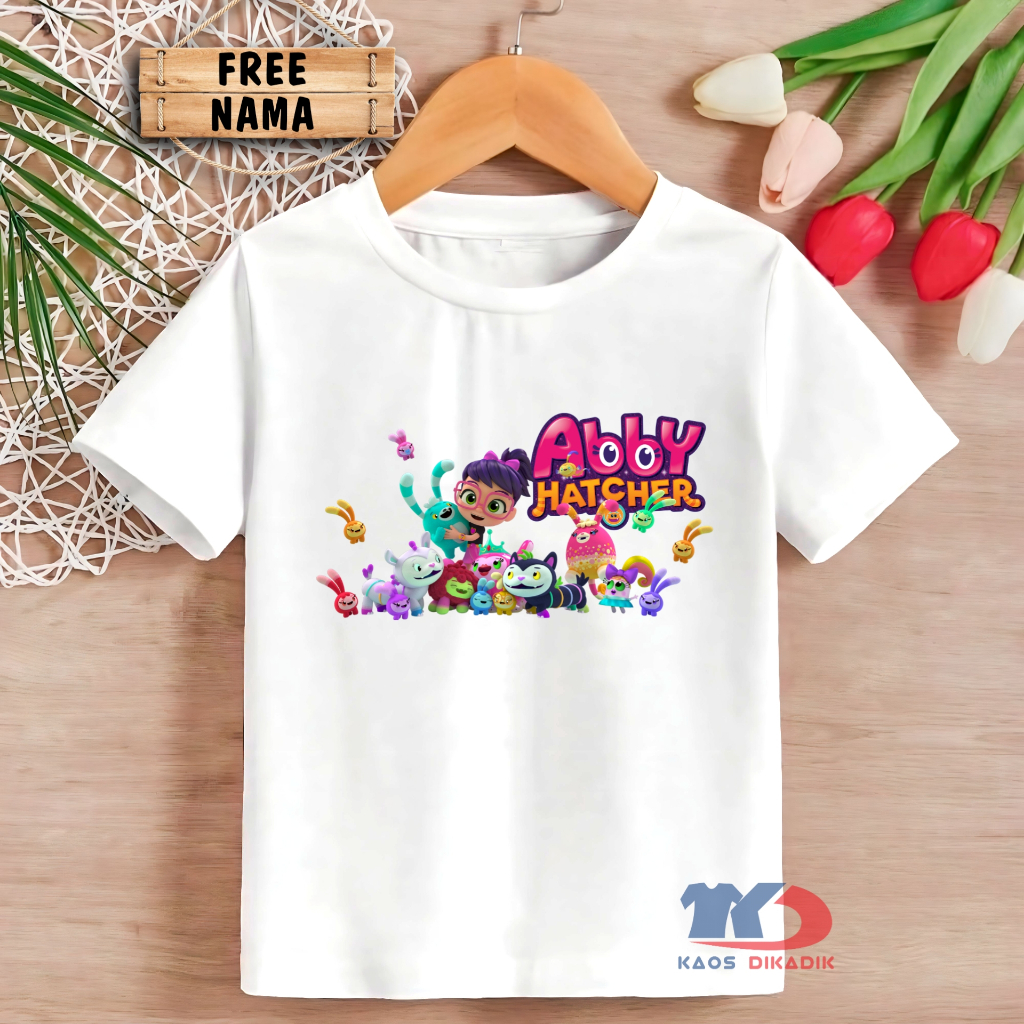 Baju Kaos Anak Perempuan Lengan Pendek Abby Hatcher Bahan Premium
