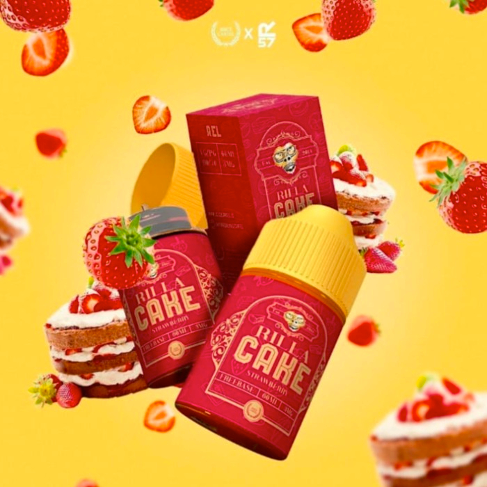 LIQUID 60ML RILLA CAKE V2 STRAWBERRY