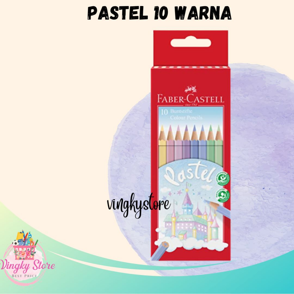

Pensil Warna / Colour Pencils Pastel 10 Warna Faber Castell