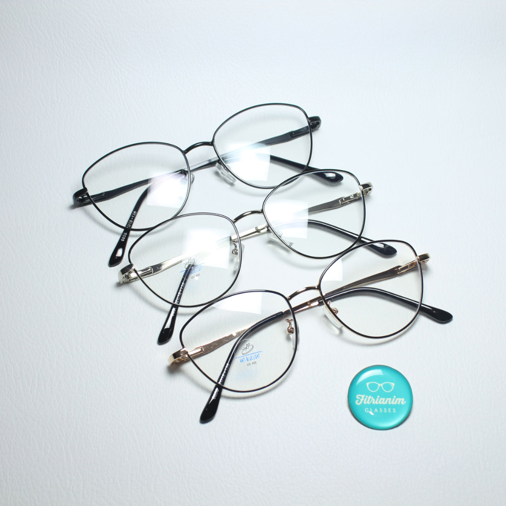 Kacamata Wanita Minus 6656 Minus Plus Progresif Lensa Tipis Photocromic Bluray Bluecromic
