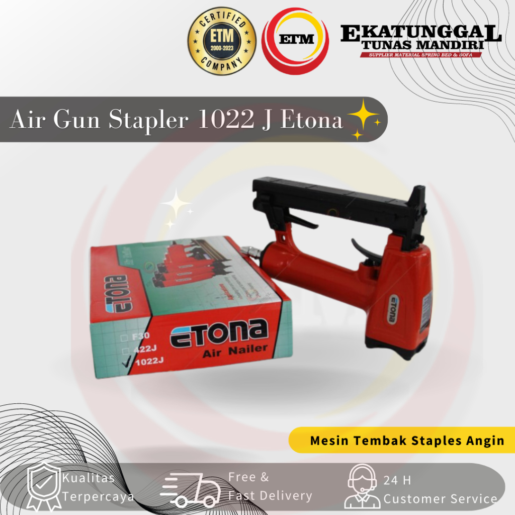 Mesin Tembak Staples Angin / Air Gun Stapler 422 J Etona